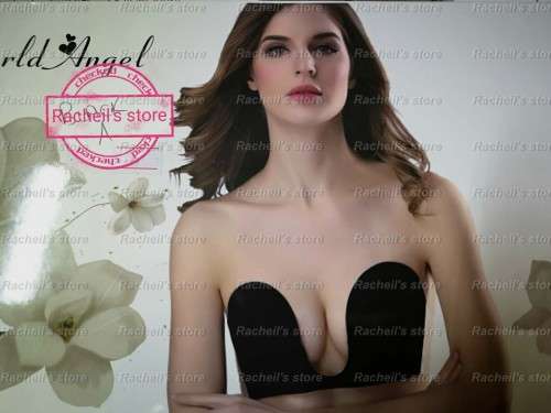 Strapless Seamless Deep V unbra adhesive stick on silicone bra#local stock#