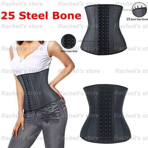 Latex waist trainer quality Genuines Waist Cincher 25 steel bones#local stock#