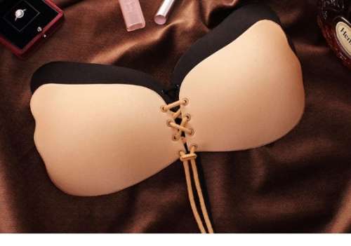 freebra Invisible bra silicone bra stick on push up bra material surface lace up#local stock#
