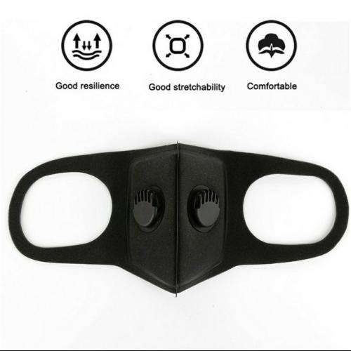 Face mask 3D with Double valve comfortable breathable soft reusable sponge #local stock#