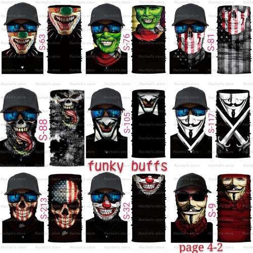 Buffs funky faces Cool faces skull faces mask scarf tube scarf#local stock#