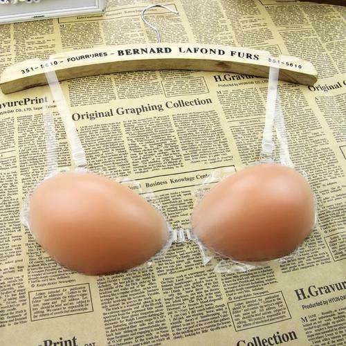 Free bra capable with bra strap silicon bra unbra