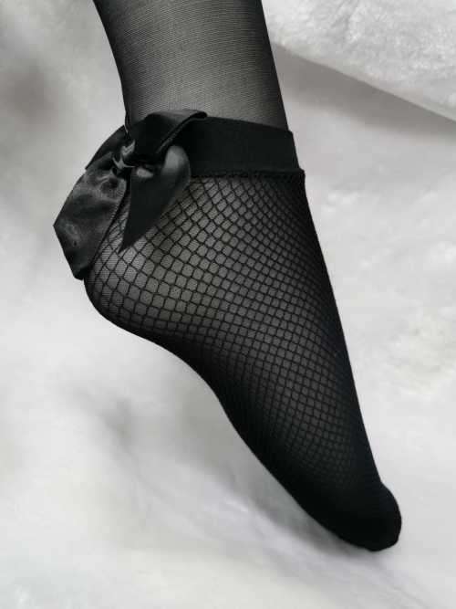 Ankle Socks Fishnet socks Bowtie ankle socks#local stock#