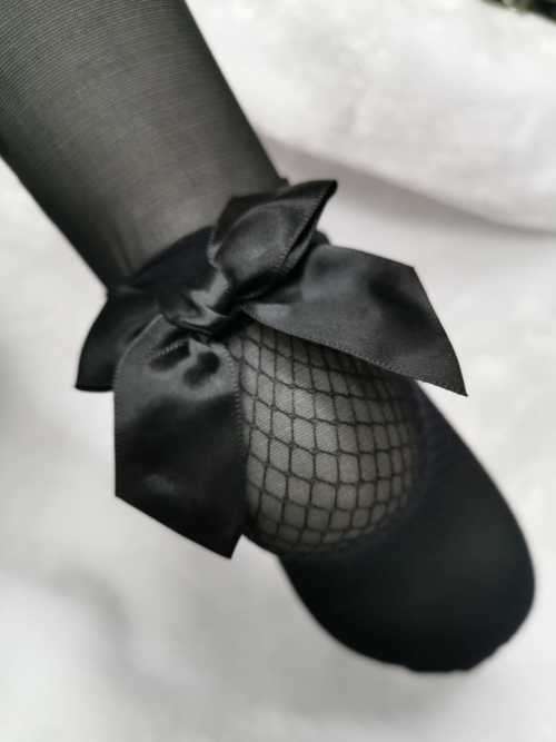 Ankle Socks Fishnet socks Bowtie ankle socks#local stock#