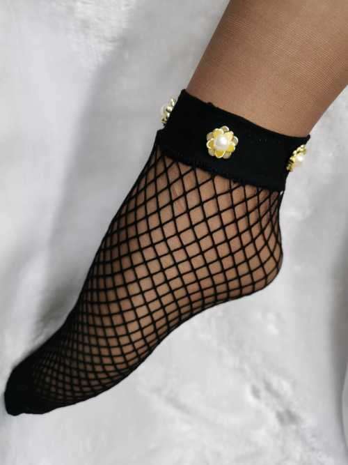 Ankle Socks Fishnet socks Bowtie ankle socks#local stock#