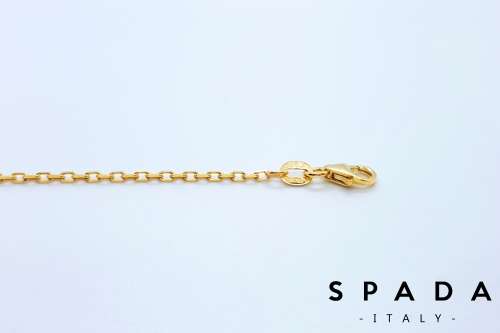 9kt Yellow Gold Anchor Chain 50cm - Authentic Italian