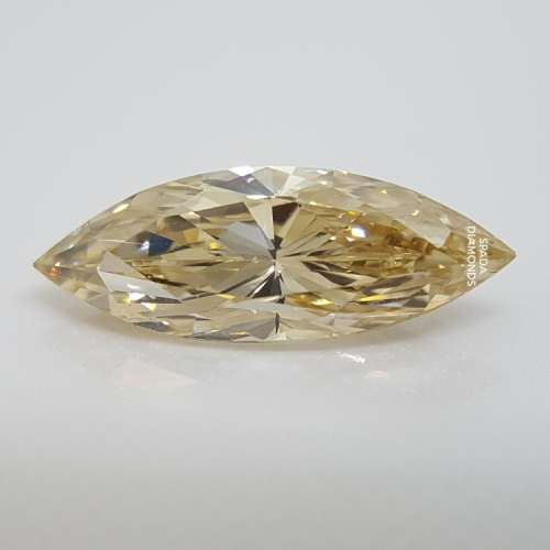 100% Natural Marquise Cut Diamond 1.57ct R - Light Brown SI1, Valued R100000!