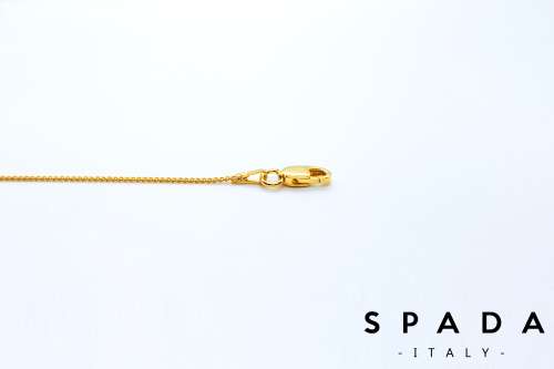 925 Sterling Silver Yellow Gold Plated Curb Chain 50cm - Authentic Italian