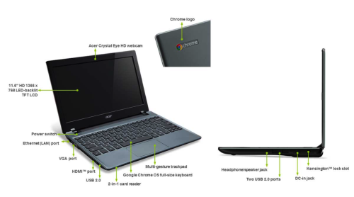 Laptop - Chromebook C710 - 11'6" HD