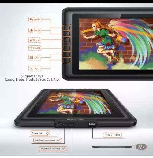 Drawing Digital Graphic colour screen A4