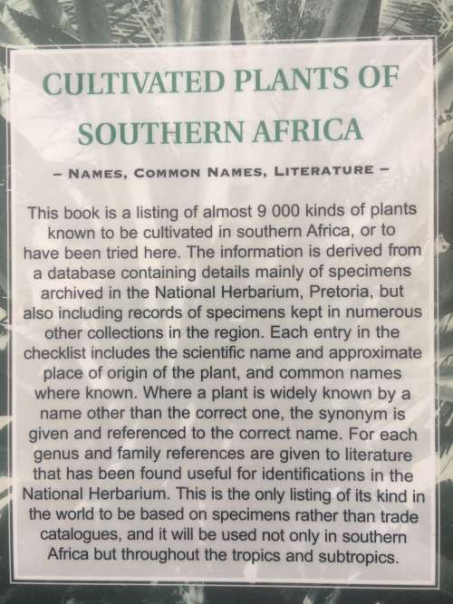 Cultivated Plants of Southern Africa