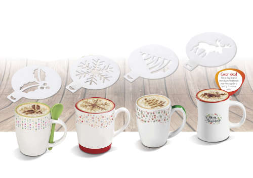 Festive Cappuccino Templates (Set Of 4)