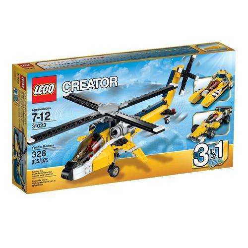 LEGO Yellow Racers Helicopter 31023 Creator Set 3 in 1 Race Car / Speedboat
