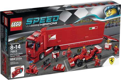 LEGO SPEED CHAMPIONS #75913 Ferrari F14 & Scuderia Ferrari Truck Set 884pcs