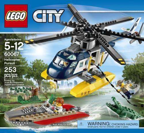 NEW LEGO CITY Helicopter Pursuit 60067 Police Officer Crook Boat Plane Chase