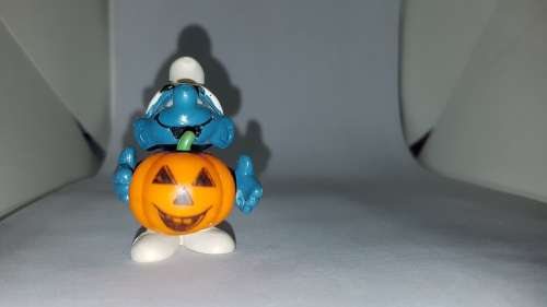 Smurfs Halloween Pumpkin Smurf 20136 Vintage Figure Toy PVC Figurine