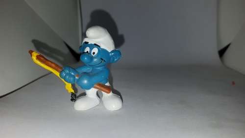 Smurfs Angler Smurf 20101 Fisherman Fishing Pole Vintage Figure PVC Toy Figurine