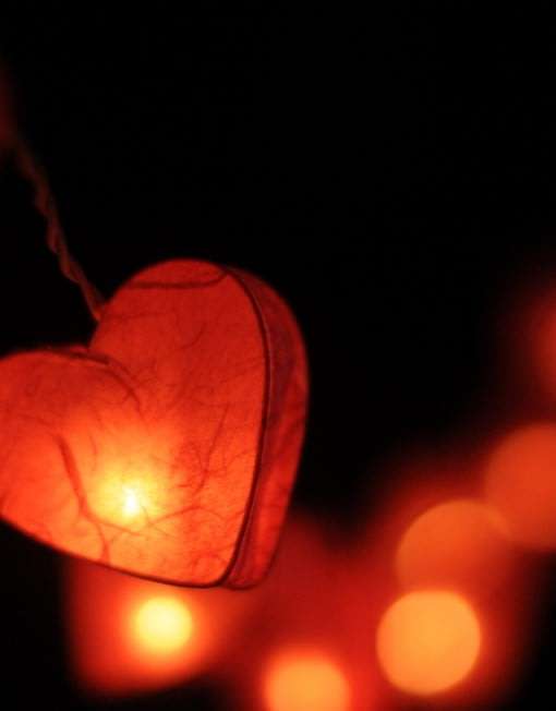 Red, Pink & White Heart String Lights - 3 Meters Long With 20 Lights