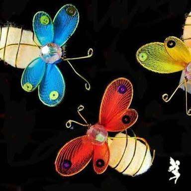 20 Butterfly Silk Cocoon String Lights