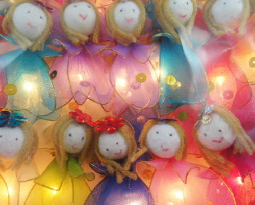 Adorable Colourful Angel Fairy String Lights For A Girls Room