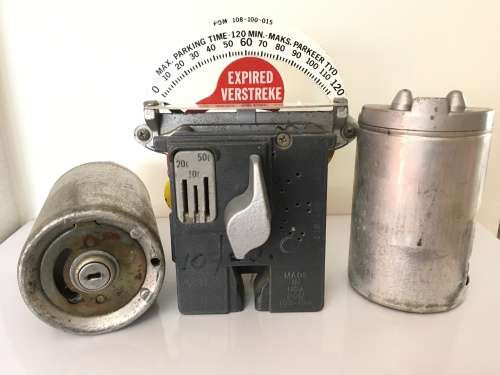 Old Duncan Parking Meter Clock and cash boxes "LAST ONE LEFT"