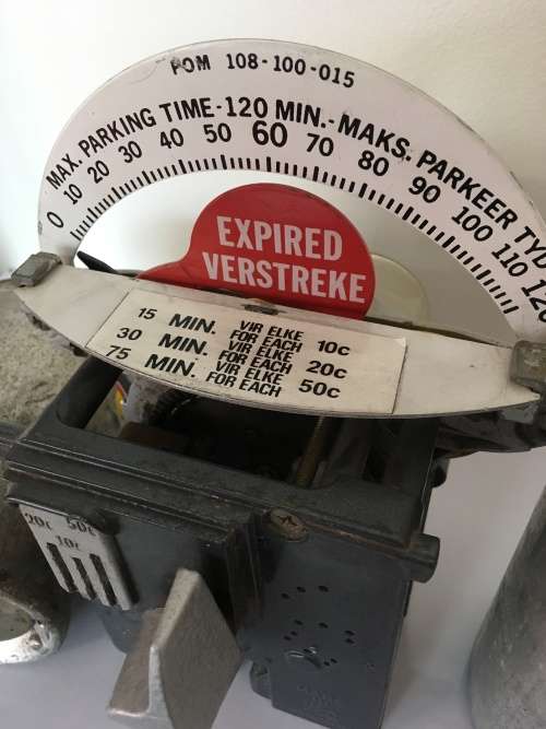 Old Duncan Parking Meter Clock and cash boxes "LAST ONE LEFT"