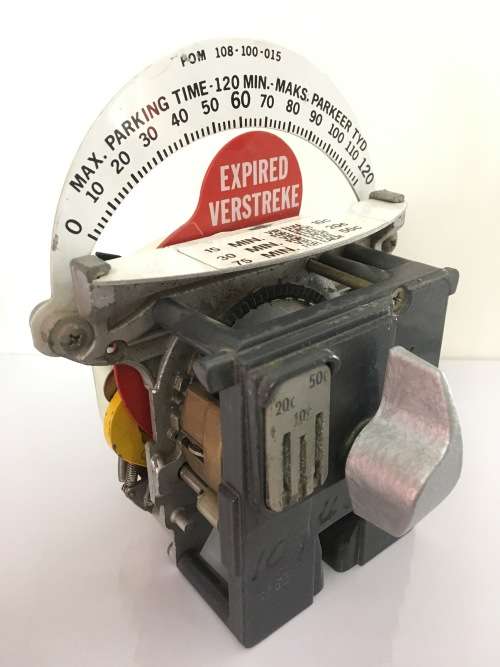 Old Duncan Parking Meter Clock and cash boxes "LAST ONE LEFT"