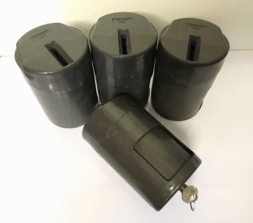 4 x Parking Meter Cash Boxes With Key