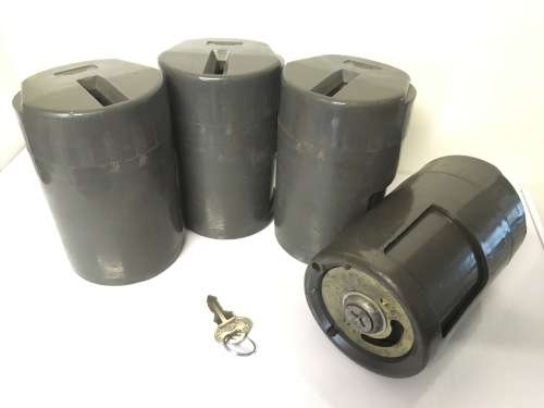 4 x Parking Meter Cash Boxes With Key