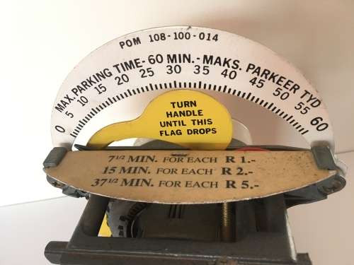 Duncan Parking Meter Clock and cash boxes Uses R1, R2 and R5 coins