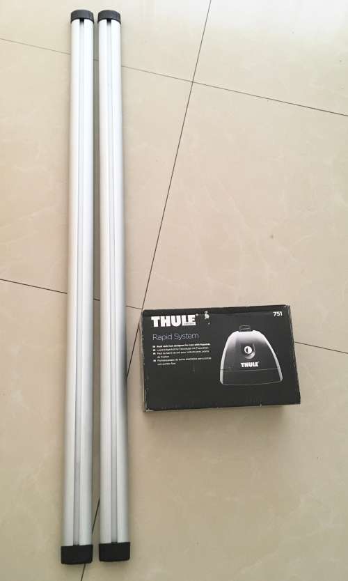 Thule Aero Bars With 751 Foot Packs