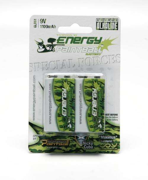 Energy Paintball 9V Batteries (2 Pack)