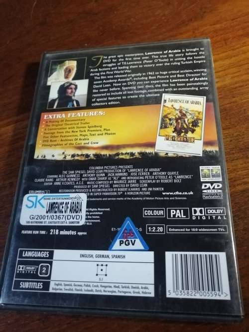 LAWRENCE OF ARABIA -  Starring Peter O`Toole, Directed by David Lean