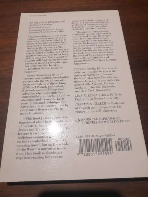 NARRATIVE DISCOURSE:  An Essay in Method -  Gerard Genette