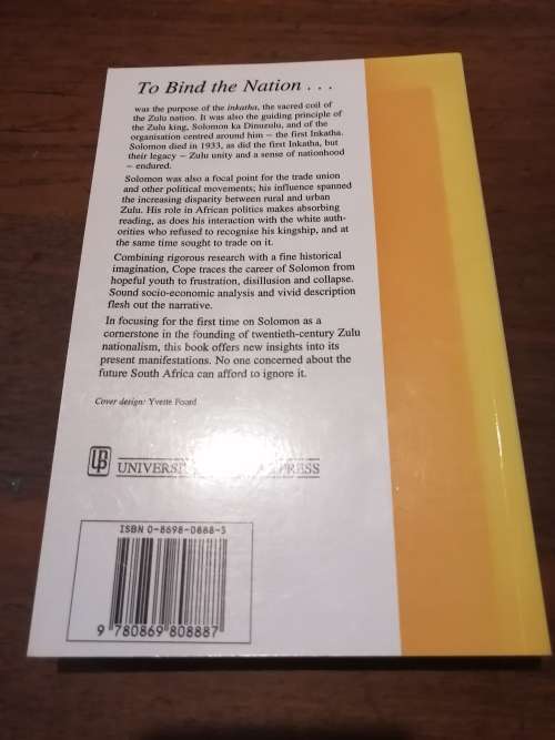 THE BIND THE NATION -  Nicholas Cope (Solomon kaDinezulu & Zulu Nationalism)