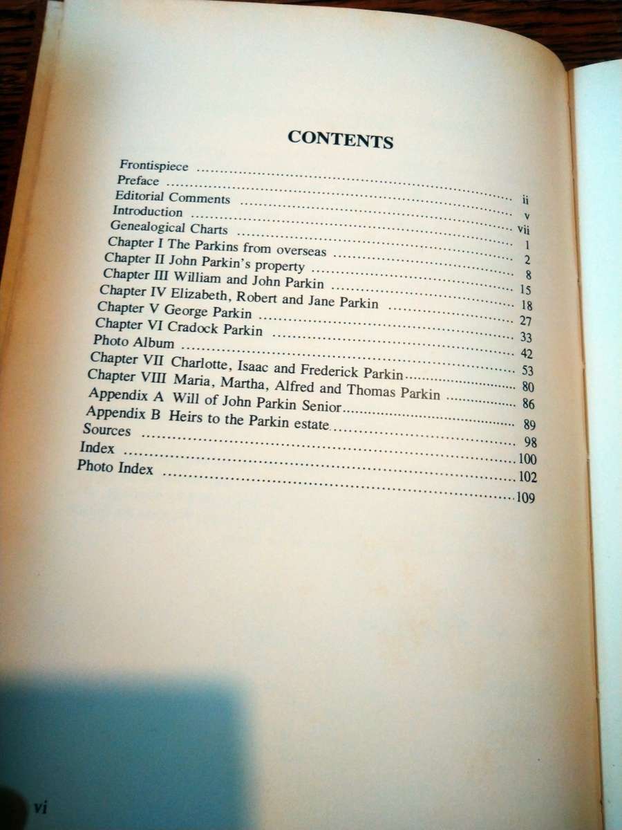 JOHN PARKIN OF THE BAAKENS RIVER FARM AND HIS FAMILY 1820-1970 -  NP Sellick