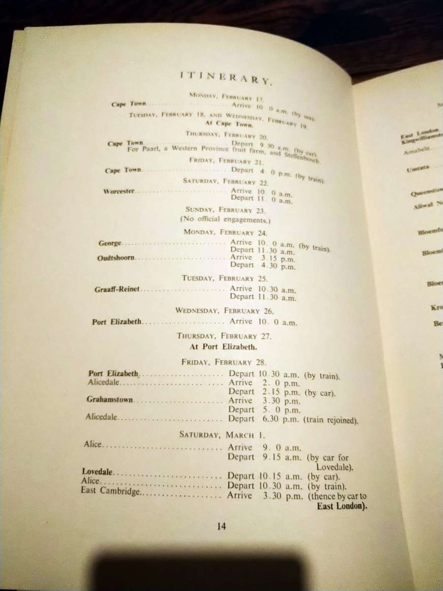 THEIR MAJESTIES THE KING AND QUEEN IN THE UNION OF SOUTH AFRICA FEBRUARY - APRIL 1947