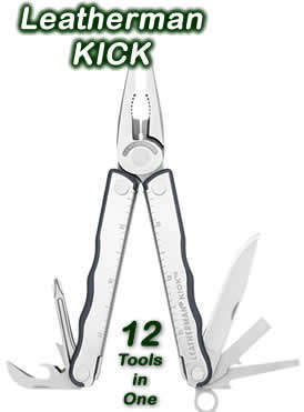 Leatherman KICK Multitool with Leather Pouch