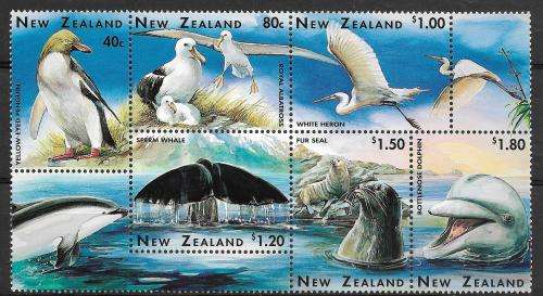 New Zealand MNH 1996 Wildlife / Birds / Penguin / Whales um   Cat value = R145