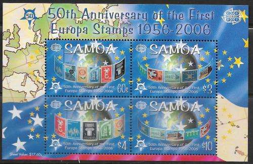 Samoa MNH 2006 Europa Stamp Anniv. MS - Face = R95 - Bargain!