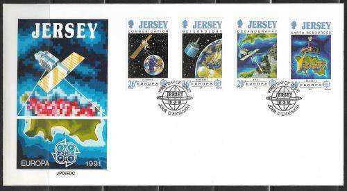 Jersey 1991 FDC Europa / Satellite / Space