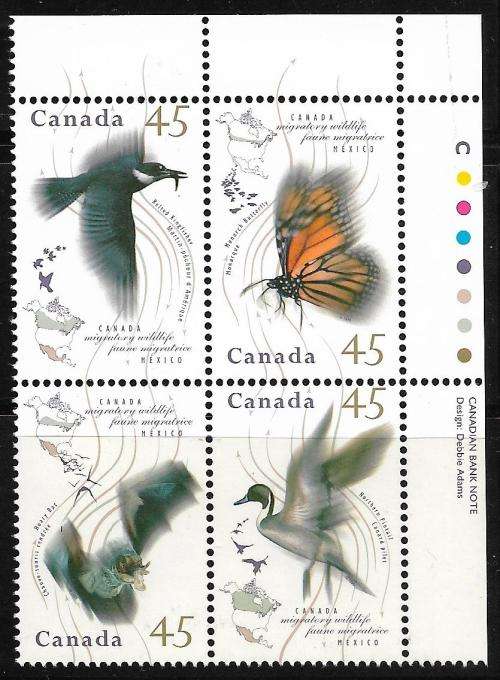 Canada MNH1995 Migratory Birds / Control Block um