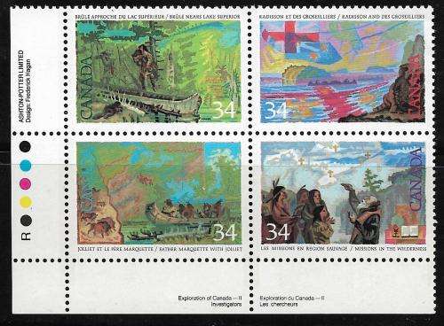 Canada MNH 1987  / Exploration of Canada Control Blocks um Cat 4.40  Pounds+
