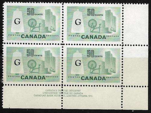 Canada MNH 1953  / Officials Textile Industry Control Blocks um Cat 12  Pounds+ Bargain!