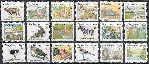 Zimbabwe 2000 MNH Definitive set of 18 um