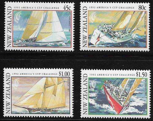 New Zealand MNH 1992 Americas Cup / Ships / Yachts  Face = R36