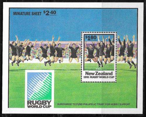 New Zealand MNH 1991 Rugby World Cup MS  Cat = R67