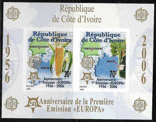 Ivory Coast 2006 MNH Europa Imperf MS / Stamps on stamps