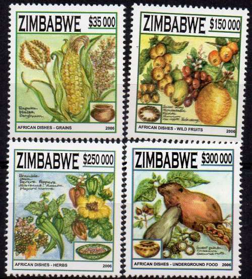 Zimbabwe 2006 MNH African Dishes - part set um -  SG Cat R180 - Bargain!