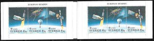 Sweden MNH 1991 Europa in Space Booklet um